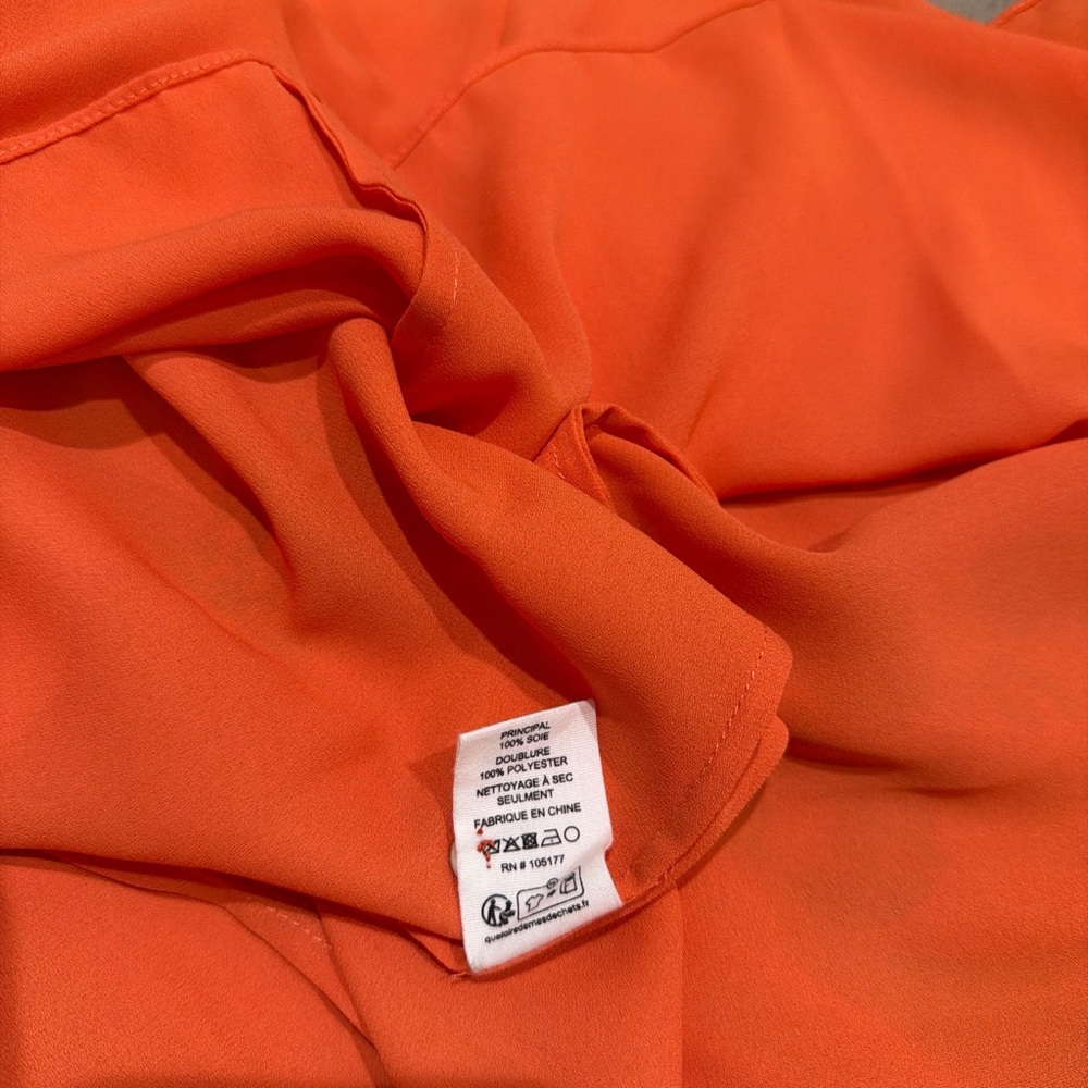 Ulla Johnson Orange Floral Midi Dress - Picture 6 of 7